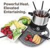 image:imageSwissmar Arolla 10 Pieces Stainless Steel Electric Fondue Set  Perfect Fondue Pot Electric Set for Cheese Chocolate Oil Broth amp More  Gift Ideas for Wedding House Warming Red 21 Qt  2LBlack