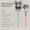 image:imageSwissmar Arolla 10 Pieces Stainless Steel Electric Fondue Set  Perfect Fondue Pot Electric Set for Cheese Chocolate Oil Broth amp More  Gift Ideas for Wedding House Warming Red 21 Qt  2LBlack