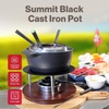 image:imageSwissmar Arosa 11Piece Stainless Steel 3in1 Fondue Set  Ideal for Melting Cheese Chocolate Butter amp More  Perfect for Kitchen Collection amp Wedding Gift Giving  16 Quarts  15 LiterSummit 10Piece Black Cast Iron