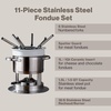 image:imageSwissmar Arosa 11Piece Stainless Steel 3in1 Fondue Set  Ideal for Melting Cheese Chocolate Butter amp More  Perfect for Kitchen Collection amp Wedding Gift Giving  16 Quarts  15 LiterArosa 11Piece Stainless