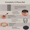image:imageSwissmar Arosa 11Piece Stainless Steel 3in1 Fondue Set  Ideal for Melting Cheese Chocolate Butter amp More  Perfect for Kitchen Collection amp Wedding Gift Giving  16 Quarts  15 LiterBiel 11Piece Copper