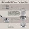 image:imageSwissmar Arosa 11Piece Stainless Steel 3in1 Fondue Set  Ideal for Melting Cheese Chocolate Butter amp More  Perfect for Kitchen Collection amp Wedding Gift Giving  16 Quarts  15 LiterZuri 11Piece Stainless Steel