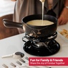 image:imageSwissmar Heidi Ceramic Cheese Fondue Set 9Piece 28 Quart White ColorGruyere Fondue Set