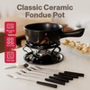 image:imageSwissmar Heidi Ceramic Cheese Fondue Set 9Piece 28 Quart White ColorGruyere Fondue Set