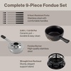 image:imageSwissmar Heidi Ceramic Cheese Fondue Set 9Piece 28 Quart White ColorGruyere Fondue Set