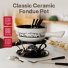 image:imageSwissmar Heidi Ceramic Cheese Fondue Set 9Piece 28 Quart White ColorHeidi Fondue Set
