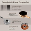 image:imageSwissmar Heidi Ceramic Cheese Fondue Set 9Piece 28 Quart White ColorJura Fondue Set