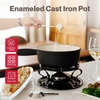 image:imageSwissmar Lugano Cast Iron Cheese Fondue Set 9Piece 2 QT  2 L  Ideal for Melting Cheese Chocolates Caramel amp More  Perfect for Kitchen Collection amp Gift Giving  Matte BlackBlack