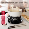image:imageSwissmar Lugano Cast Iron Cheese Fondue Set 9Piece 2 QT  2 L  Ideal for Melting Cheese Chocolates Caramel amp More  Perfect for Kitchen Collection amp Gift Giving  Matte BlackMatte White