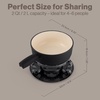 image:imageSwissmar Lugano Cast Iron Cheese Fondue Set 9Piece 2 QT  2 L  Ideal for Melting Cheese Chocolates Caramel amp More  Perfect for Kitchen Collection amp Gift Giving  Matte BlackBlack