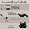 image:imageSwissmar Lugano Cast Iron Cheese Fondue Set 9Piece 2 QT  2 L  Ideal for Melting Cheese Chocolates Caramel amp More  Perfect for Kitchen Collection amp Gift Giving  Matte BlackBlack
