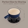 image:imageSwissmar Lugano Cast Iron Cheese Fondue Set 9Piece 2 QT  2 L  Ideal for Melting Cheese Chocolates Caramel amp More  Perfect for Kitchen Collection amp Gift Giving  Matte BlackDeep Blue