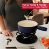 image:imageSwissmar Lugano Cast Iron Cheese Fondue Set 9Piece 2 QT  2 L  Ideal for Melting Cheese Chocolates Caramel amp More  Perfect for Kitchen Collection amp Gift Giving  Matte BlackDeep Blue