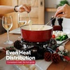 image:imageSwissmar Lugano Cast Iron Cheese Fondue Set 9Piece 2 QT  2 L  Ideal for Melting Cheese Chocolates Caramel amp More  Perfect for Kitchen Collection amp Gift Giving  Matte BlackCherry Red