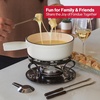 image:imageSwissmar Lugano Cast Iron Cheese Fondue Set 9Piece 2 QT  2 L  Ideal for Melting Cheese Chocolates Caramel amp More  Perfect for Kitchen Collection amp Gift Giving  Matte BlackMatte White