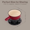 image:imageSwissmar Lugano Cast Iron Cheese Fondue Set 9Piece 2 QT  2 L  Ideal for Melting Cheese Chocolates Caramel amp More  Perfect for Kitchen Collection amp Gift Giving  Matte BlackCherry Red