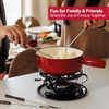 image:imageSwissmar Lugano Cast Iron Cheese Fondue Set 9Piece 2 QT  2 L  Ideal for Melting Cheese Chocolates Caramel amp More  Perfect for Kitchen Collection amp Gift Giving  Matte BlackCherry Red