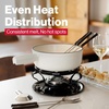 image:imageSwissmar Lugano Cast Iron Cheese Fondue Set 9Piece 2 QT  2 L  Ideal for Melting Cheese Chocolates Caramel amp More  Perfect for Kitchen Collection amp Gift Giving  Matte BlackMatte White