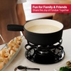 image:imageSwissmar Lugano Cast Iron Cheese Fondue Set 9Piece 2 QT  2 L  Ideal for Melting Cheese Chocolates Caramel amp More  Perfect for Kitchen Collection amp Gift Giving  Matte BlackBlack