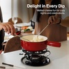 image:imageSwissmar Lugano Cast Iron Fondue Pot Replacement 2 Quart Metallic BlackCherry Red