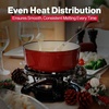 image:imageSwissmar Lugano Cast Iron Fondue Pot Replacement 2 Quart Metallic BlackCherry Red