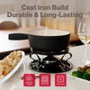 image:imageSwissmar Lugano Cast Iron Fondue Pot Replacement 2 Quart Metallic BlackMatte Black