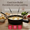 image:imageSwissmar Lugano Cast Iron Fondue Pot Replacement 2 Quart Metallic BlackMatte Black