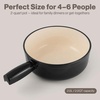 image:imageSwissmar Lugano Cast Iron Fondue Pot Replacement 2 Quart Metallic BlackMatte Black
