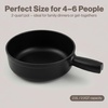 image:imageSwissmar Lugano Cast Iron Fondue Pot Replacement 2 Quart Metallic BlackMatte Black