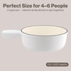 image:imageSwissmar Lugano Cast Iron Fondue Pot Replacement 2 Quart Metallic BlackMatte White