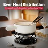 image:imageSwissmar Lugano Cast Iron Fondue Pot Replacement 2 Quart Metallic BlackMatte White