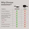 image:imageSwissmar Lugano Cast Iron Fondue Pot Replacement 2 Quart Metallic BlackMetallic Black