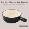image:imageSwissmar Lugano Cast Iron Fondue Pot Replacement 2 Quart Metallic BlackMetallic Black
