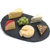 image:imageSwissmar Rectangular Slate Cheese Serving Board  Natural Handcrafted Slate Platter with Felt Pads NonPorous Surface Ideal for Charcuterie Appetizers and Desserts 16 x 10Oval Slate Board