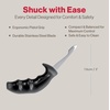 image:imageSwissmar Shucker Paddy Original Oyster Shucking Knife  Ergonomic Dual Axis Oyster Shucker Tool with 3  76 CM Stainless Steel Blade  Perfect for kitchen Collections  NonSlip Handle BlackOriginal  Black