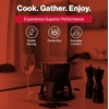 image:imageSwissmar Sierra Cast Iron Fondue Set 16 Quart  16 Liter  Perfect for Meat Cheese amp Chocolate Fondues  Ideal for Family Bonding amp Hosting Gifts  12Pieces Cherry RedDeep Blue