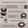 image:imageSwissmar Sierra Cast Iron Fondue Set 16 Quart  16 Liter  Perfect for Meat Cheese amp Chocolate Fondues  Ideal for Family Bonding amp Hosting Gifts  12Pieces Cherry RedMetallic Black