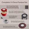 image:imageSwissmar Sierra Cast Iron Fondue Set 16 Quart  16 Liter  Perfect for Meat Cheese amp Chocolate Fondues  Ideal for Family Bonding amp Hosting Gifts  12Pieces Cherry RedCherry Red