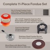 image:imageSwissmar Sierra Cast Iron Fondue Set 16 Quart  16 Liter  Perfect for Meat Cheese amp Chocolate Fondues  Ideal for Family Bonding amp Hosting Gifts  12Pieces Cherry RedOrange