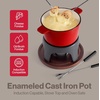image:imageSwissmar Sierra Cast Iron Fondue Set 16 Quart  16 Liter  Perfect for Meat Cheese amp Chocolate Fondues  Ideal for Family Bonding amp Hosting Gifts  12Pieces Cherry RedCherry Red