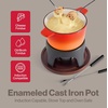 image:imageSwissmar Sierra Cast Iron Fondue Set 16 Quart  16 Liter  Perfect for Meat Cheese amp Chocolate Fondues  Ideal for Family Bonding amp Hosting Gifts  12Pieces Cherry RedOrange