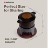 image:imageSwissmar Sierra Cast Iron Fondue Set 16 Quart  16 Liter  Perfect for Meat Cheese amp Chocolate Fondues  Ideal for Family Bonding amp Hosting Gifts  12Pieces Cherry RedMetallic Black