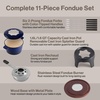 image:imageSwissmar Sierra Cast Iron Fondue Set 16 Quart  16 Liter  Perfect for Meat Cheese amp Chocolate Fondues  Ideal for Family Bonding amp Hosting Gifts  12Pieces Cherry RedDeep Blue