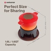 image:imageSwissmar Sierra Cast Iron Fondue Set 16 Quart  16 Liter  Perfect for Meat Cheese amp Chocolate Fondues  Ideal for Family Bonding amp Hosting Gifts  12Pieces Cherry RedOrange