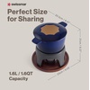 image:imageSwissmar Sierra Cast Iron Fondue Set 16 Quart  16 Liter  Perfect for Meat Cheese amp Chocolate Fondues  Ideal for Family Bonding amp Hosting Gifts  12Pieces Cherry RedDeep Blue