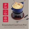 image:imageSwissmar Sierra Cast Iron Fondue Set 16 Quart  16 Liter  Perfect for Meat Cheese amp Chocolate Fondues  Ideal for Family Bonding amp Hosting Gifts  12Pieces Cherry RedDeep Blue