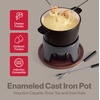 image:imageSwissmar Sierra Cast Iron Fondue Set 16 Quart  16 Liter  Perfect for Meat Cheese amp Chocolate Fondues  Ideal for Family Bonding amp Hosting Gifts  12Pieces Cherry RedMetallic Black