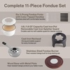 image:imageSwissmar Sierra Cast Iron Fondue Set 16 Quart  16 Liter  Perfect for Meat Cheese amp Chocolate Fondues  Ideal for Family Bonding amp Hosting Gifts  12Pieces Cherry RedMatte White