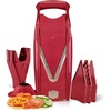 image:imageBorner V Power Vegetable Mandoline Slicer Handheld Food Slicer 10In1 KitRed