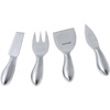 image:imageSwissmar 4Piece Petite Cheese Knife Set Stainless Steel Knives for Cutting Slicing amp Serving Soft Hard amp Aged Cheeses  Includes Cheese Fork Plane Knives Ergonomic Gift Boxed Dishwasher Safe